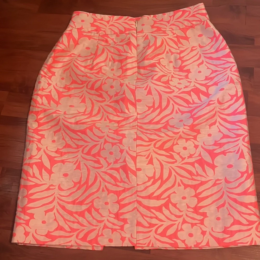 JCrew satin floral cut out skirt - Picture 6 of 9